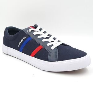 Jack & Jones Men Low Top Lace Up Sneakers Whistler Size US 10 Dark Navy Blue